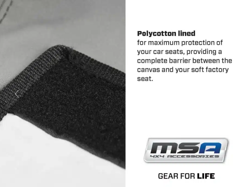 MSA SEAT COVERS - TOYOTA HILUX (11/13-10/15)  REAR SEAR COVERS