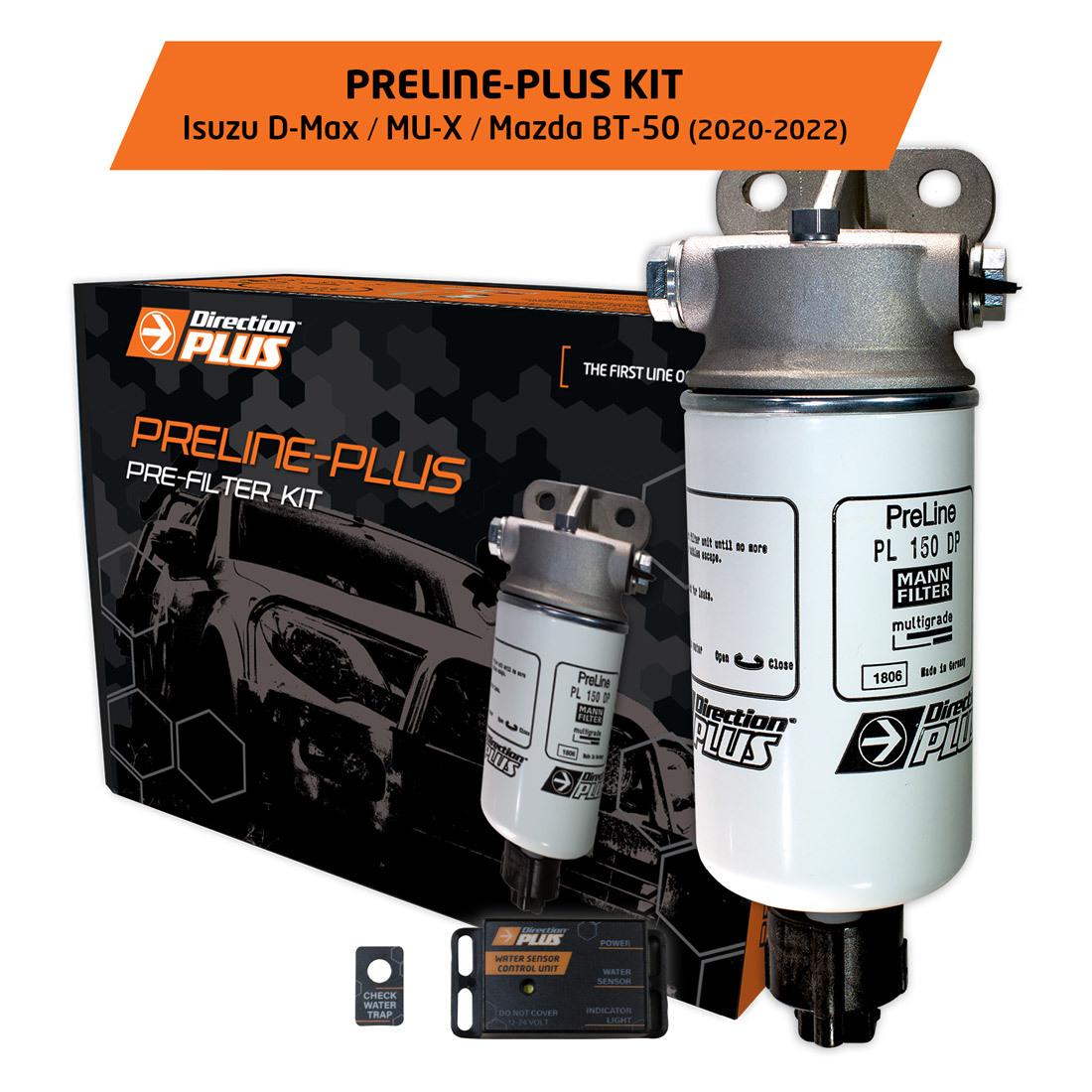 DIRECTION PLUS Pre-Filter Kit To Suit Isuzu D-Max, MU-X & Mazda BT-50 (2020-2022)