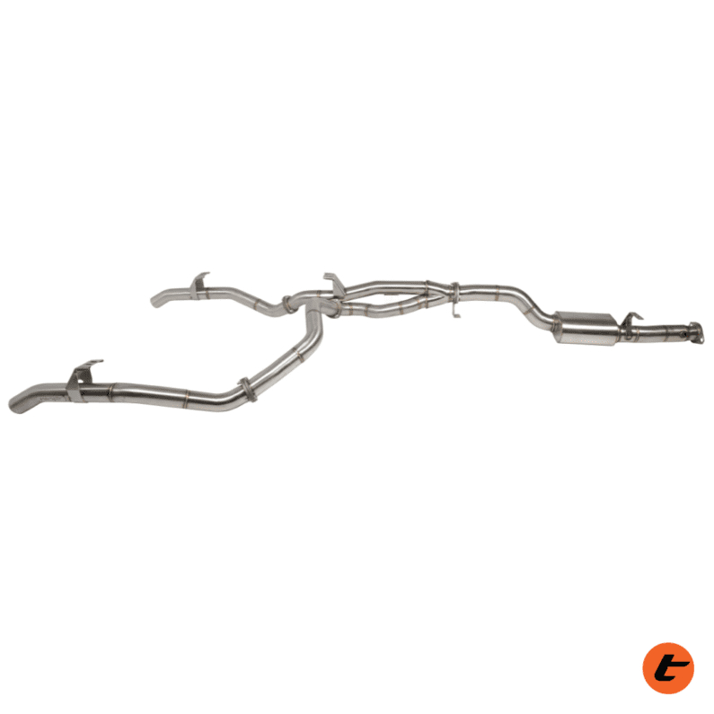 TORQIT STAINLESS SINGLE 3.5" TO 3" TWIN EXIT DPF BACK EXHAUST TO SUIT SINGLE CAB 4.5L V8 LC 79 SERIES (08/2016-ON)