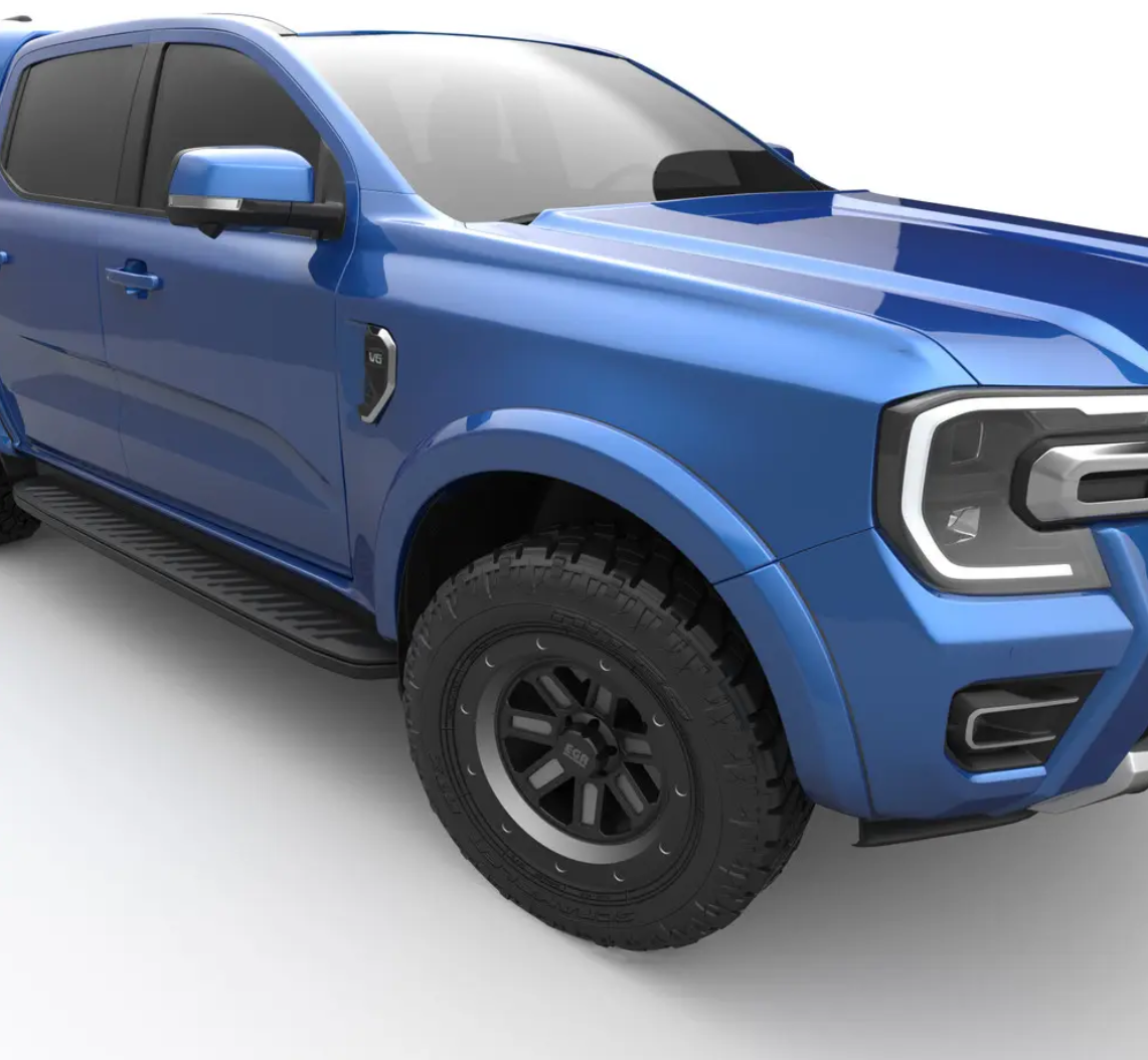 EGR SMOOTH FINISH FLARES (FULL SET) TO SUIT DUAL CAB FORD RANGER WILDTRAK (2022-ON)