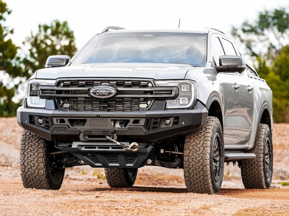 PIAK GENESIS NON LOOP BAR (BLACK RECOVERY POINTS & GREY BASH PLATE) FOR FORD RANGER (5/2022 ON)