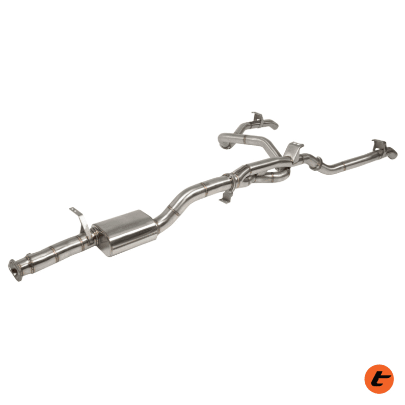 TORQIT STAINLESS SINGLE 3.5" TO 3" TWIN EXIT DPF BACK EXHAUST TO SUIT SINGLE CAB 4.5L V8 LC 79 SERIES (08/2016-ON)