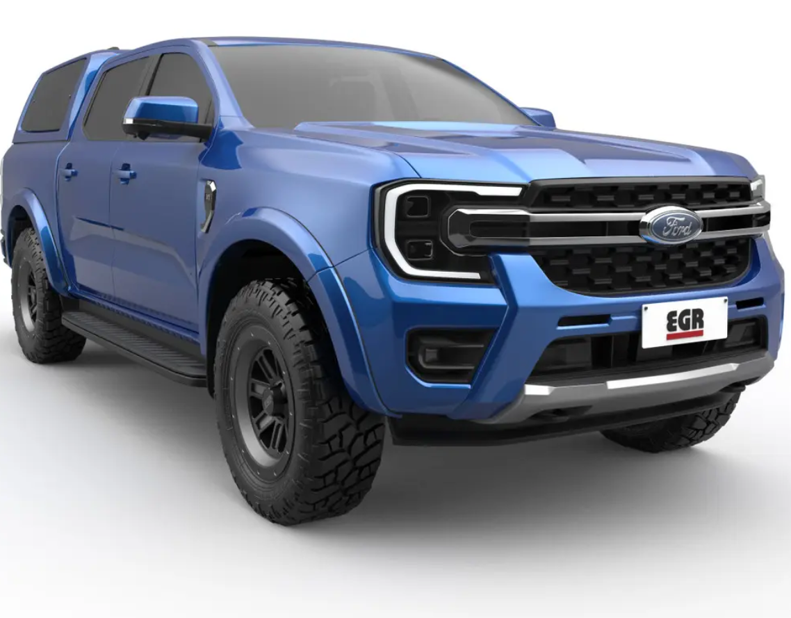 EGR SMOOTH FINISH FLARES (FULL SET) TO SUIT DUAL CAB FORD RANGER XL/XLS/XLT/SPORT (2022-ON)