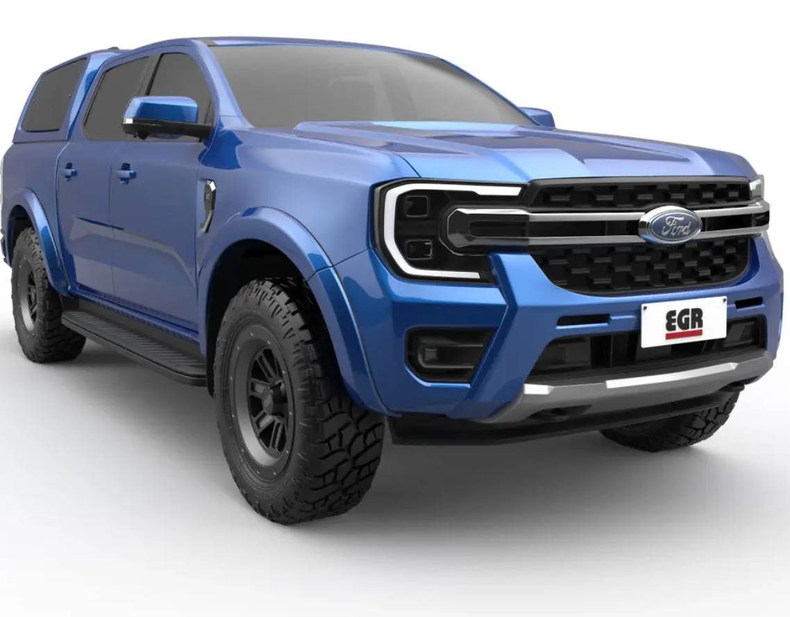 EGR SMOOTH FINISH FLARES (FULL SET) TO SUIT DUAL CAB FORD RANGER WILDTRAK (2022-ON)