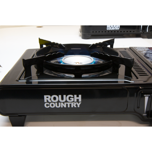 ROUGH COUNTRY SINGLE BURNER BUTANE STOVE WITH PLATE