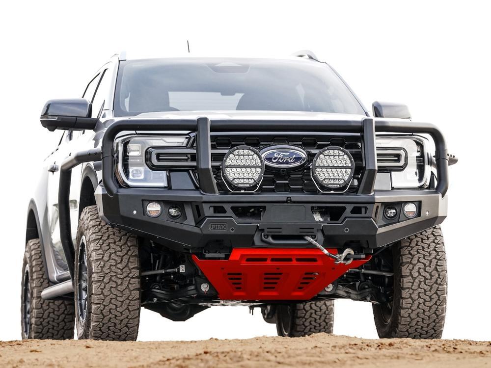 PIAK GENESIS LOOP BAR (BLACK RECOVERY POINTS & ORANGE BASH PLATE) FOR FORD RANGER (5/2022 ON)