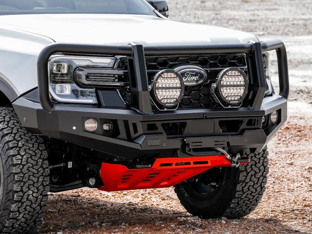 PIAK GENESIS LOOP BAR (BLACK RECOVERY POINTS & ORANGE BASH PLATE) FOR FORD RANGER (5/2022 ON)