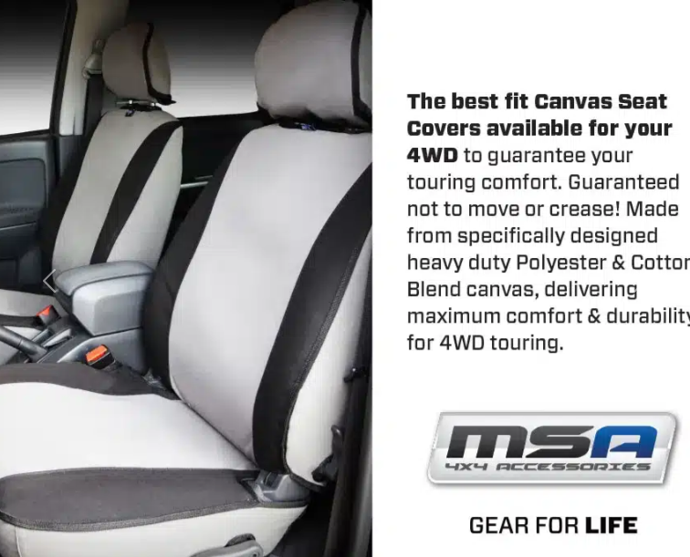 MSA SEAT COVERS - TOYOTA HILUX (11/13-10/15)  REAR SEAR COVERS