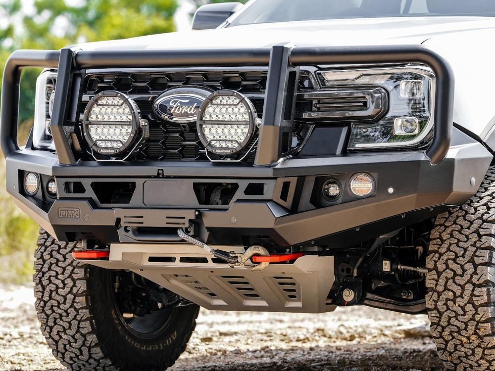 PIAK GENESIS LOOP BAR (BLACK RECOVERY POINTS & ORANGE BASH PLATE) FOR FORD RANGER (5/2022 ON)