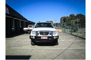 MCC FALCON STAINLESS SINGLE LOOP W/ FOGS AND PLATES TO SUIT NISSAN NAVARA D40 2011-2014 (AFRICA, SPAIN STX) & PATHFINDER R51 11-13 (SMOOTH)