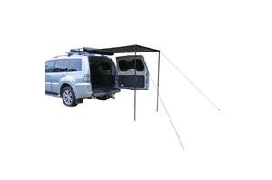 ROUGH COUNTRY ROOF RACK REAR AWNING 1.4M X 2M BLACK