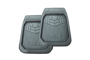 ROUGH COUNTRY, STREETWIZE NEVADA UNIVERSAL FIT DEEP DISH FLOOR MATS BLACK TRAY 2PC FRONT