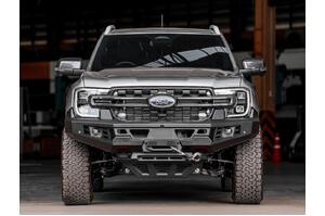 PIAK GENESIS NON LOOP BAR (BLACK RECOVERY POINTS & GREY BASH PLATE) FOR FORD RANGER (5/2022 ON)